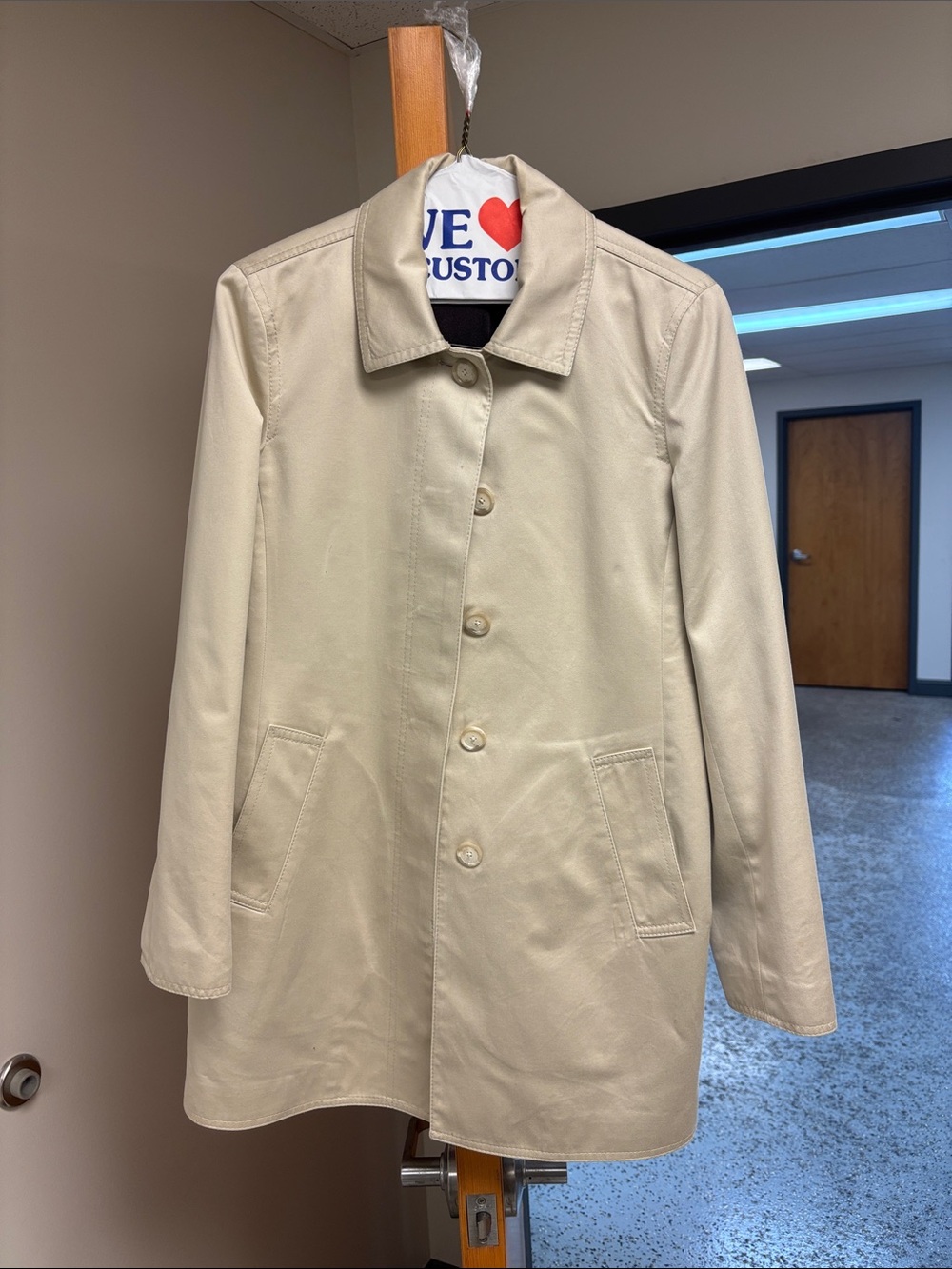 Coach Cream Utility Button-Front Jacket